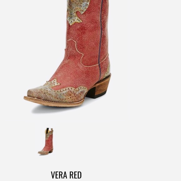 NEW Ladies Justin Red Cowboy Boots - Picture 4 of 8